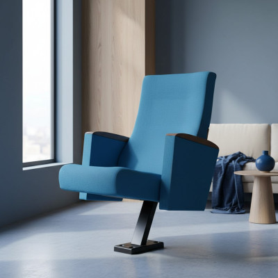 Fauteuil de cinéma Fauteuil de théâtre Chaises rembourrées avec base à montage fixe Inclinable