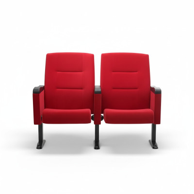 Fauteuil Art Déco Fauteuil Canapé 1 Place pour Théâtre Design Luxe Textile Rouge Nouveau
