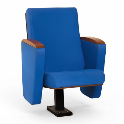 Fauteuil Art Déco Fauteuil Canapé 1 Place pour Conception Théâtrale Luxe Textile Bleu