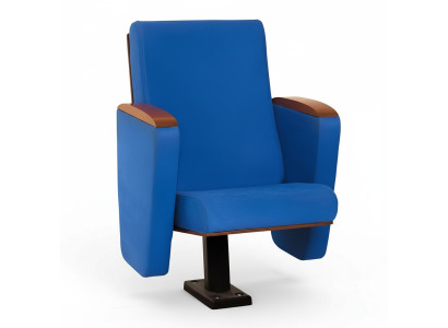 Fauteuil Art Déco Fauteuil Canapé 1 Place pour Conception Théâtrale Luxe Textile Bleu