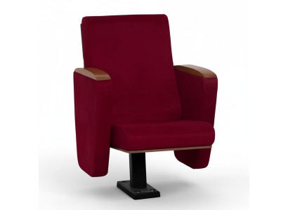 Fauteuil Art Déco Fauteuil Canapé 1 place pour Théâtre Design Luxe Textile Rouge neuf