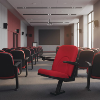 Chaise rembourrée en rouge, design 1 place 1 place moderne, fauteuil de cinéma de luxe théâtre