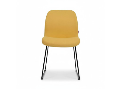 Chaises jaunes de design de luxe Chaise rembourrée Mobilier de bureau neuf Salle à manger Textile Mobilier
