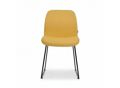 Chaises jaunes de design de luxe Chaise rembourrée Mobilier de bureau neuf Salle à manger Textile Mobilier