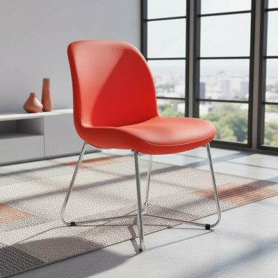 Chaises de luxe design orange chaises rembourrées meubles de bureau nouveaux meubles textiles