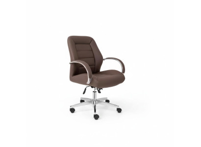 Fauteuil en similicuir avec revêtement, chaise pivotante pour ordinateur, mobilier de bureau, fauteuil de direction