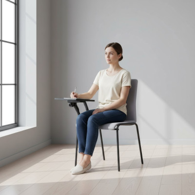 Fauteuil moderne de haute qualité avec un design élégant, fauteuil gris pour le bureau.