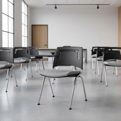 Chaise grise élégante Chaise moderne de haute qualité Design de chaise de bureau nouveau
