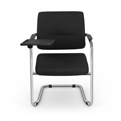 Chaise noire élégante, chaise moderne au design de haute qualité pour bureau, neuf.