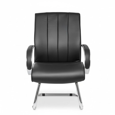Chaise de direction Siège rembourré en cuir Noir Chaise de bureau Chaises d'ordinateur Meuble de chaise nouveau