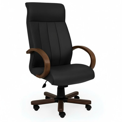 Chaises d'ordinateur Chaise de direction Fauteuil en cuir synthétique Rembourrage Chaise de bureau Pivotante nouveau