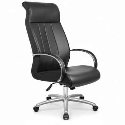 Chaises d'ordinateur chaise de direction noire Fauteuil Fauteuil en cuir synthétique Chaise de bureau pivotante