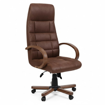 Chaise de direction en simili-cuir marron chaise de bureau rembourrée chaise pivotante neuve