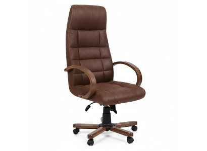 Chaise de direction en simili-cuir marron chaise de bureau rembourrée chaise pivotante neuve