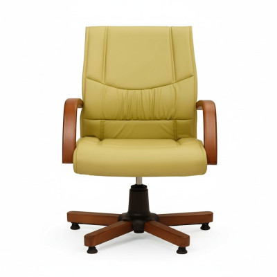 Chaise de bureau pivotante pour ordinateur, chaise de bureau moderne verte, fauteuil rembourré imitation cuir, fauteuil de bureau.