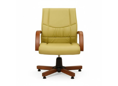 Chaise de bureau pivotante pour ordinateur, chaise de bureau moderne verte, fauteuil rembourré imitation cuir, fauteuil de bureau.