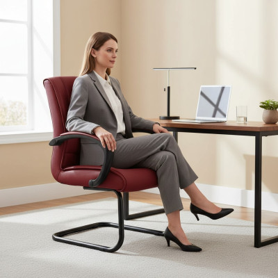 Salle d'attente Cabinet d'avocats Mobilier de bureau Chaises en cuir Fauteuil Chaise de conférence