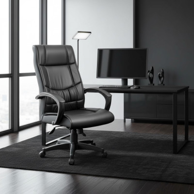 Chaises de bureau noires luxueuses Chaises rembourrées Meubles de designer Chaise pivotante de bureau
