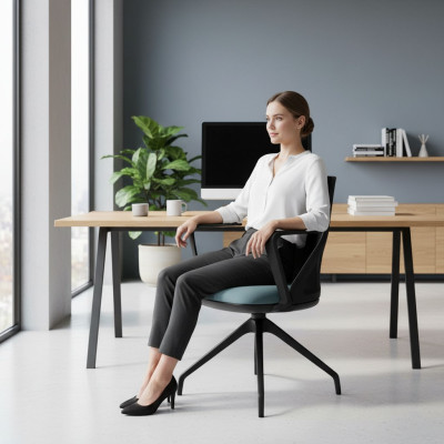 Chaises de bureau noires luxueuses fauteuil rembourré fauteuil pivotant