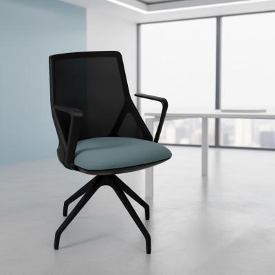 Chaises de bureau noires luxueuses fauteuil rembourré fauteuil pivotant