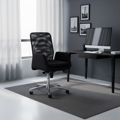 Fauteuil pivotant en tissu Rembourrage tissu Chaise d'ordinateur Mobilier Chaise de bureau Chaise de direction