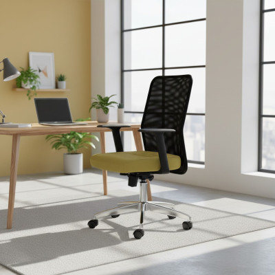 Fauteuil pivotant en textile rembourré Chaises d'ordinateur Mobilier Chaise de bureau Chaise de direction