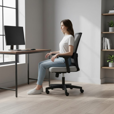 Chaise de bureau pivotante chaise de bureau grise chaise de bureau pivotante chaise chaise textile