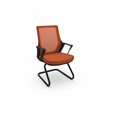 Chaise de bureau de haute qualité, chaise de bureau orange moderne en tissu nouveau