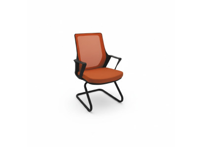 Chaise de bureau de haute qualité, chaise de bureau orange moderne en tissu nouveau