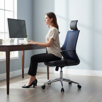 Fauteuil en similicuir Rembourrage Chaises pivotantes pour ordinateur Mobilier Chaise de bureau Fauteuil de direction
