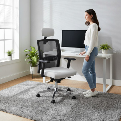 Chaises de bureau chaise de bureau grise chaise pivotante chaise de direction chaise de bureau en maille design