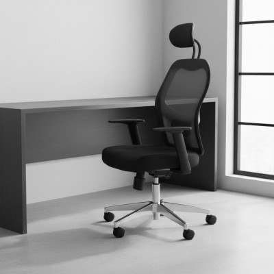 Chaises de bureau Luxe Noir Rembourrées Chaise pivotante d'ordinateur Meubles Chaise exécutive