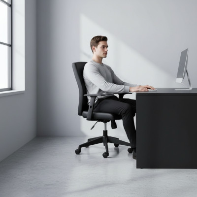 Chaise de jeu Chaise de bureau noire Chaise pivotante Chaise de direction nouvelle