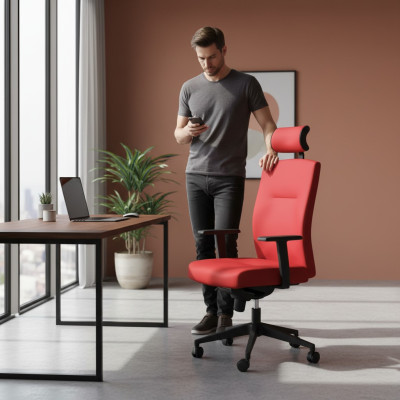 Chaise de jeu de haute qualité moderne en rouge fauteuil pivotant fauteuil de direction fauteuil de bureau neuf