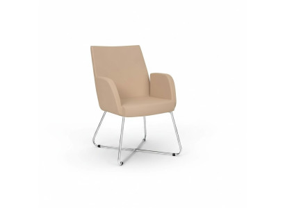 Design Chaise Fauteuil Chaises de Tapisserie de luxe Fauteuil textile beige Chaise de bureau