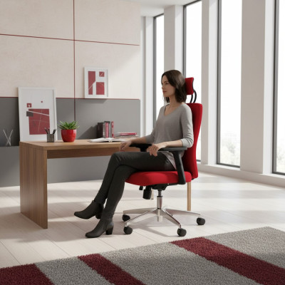 Chaise pivotante Rouge Chaise de bureau Chaise de jeu Chaise de bureau Chaise de bureau Chaise de bureau Chef nouveau Fauteuil
