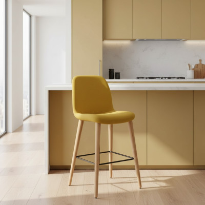 Chaise de salle à manger de luxe Chaises jaunes Design de chaises Fauteuil Meubles Chaise en bois neuve