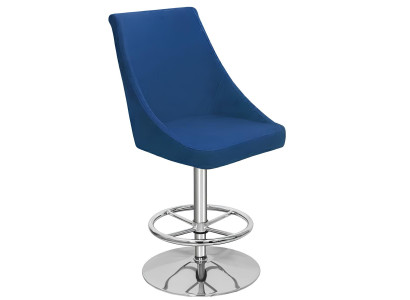 Moderne chaise bleue de haute qualité, tabouret de bar de designer, mobilier de luxe en textile, neuf.