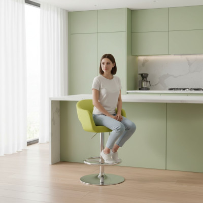 Chaise de bar Tabouret de bar Textile vert Design Chaises de bar Chaises de tabouret de bar nouvelle