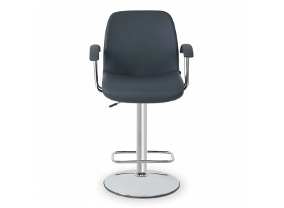 Chaise grise moderne Tabouret de bar designer en métal Mobilier de luxe élégant Tabouret