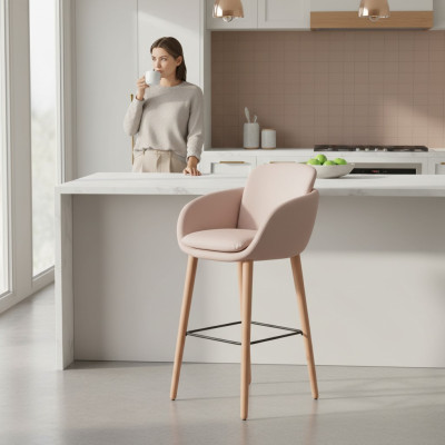 Tabouret de bar Beige en simili-cuir Chaises de bar design Tabouret de bar Chaises de tabouret