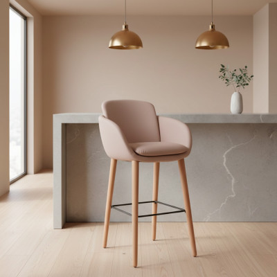 Tabouret de bar Beige en simili-cuir Chaises de bar design Tabouret de bar Chaises de tabouret