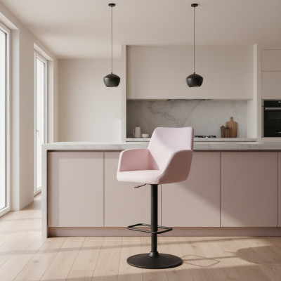 Tabouret de bar rose Chaise de tabouret de bar élégante en métal design Chaise de salle à manger nouvelle