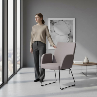 Chaise de bureau de luxe Chaise de bureau neuve Chaise de concepteur en textile Chaise de bureau en métal nouveau