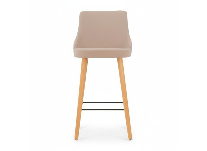 Tabouret de bar moderne en bois de designer Chaise de salle à manger Tabouret de bar Beige nouveau