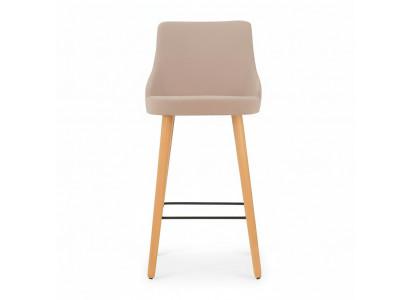 Tabouret de bar moderne en bois de designer Chaise de salle à manger Tabouret de bar Beige nouveau