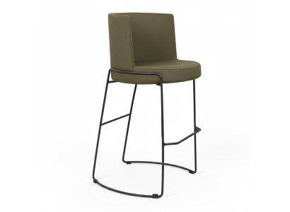 Tabouret de bar moderne Chaise design Coussin en textile Chaise de salle à manger Tabouret de bar Vert neuf