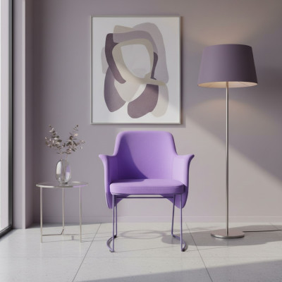 Chaise de salle à manger Chaise Chaise de cuisine Fauteuil Place Tissu Moderne Bois Violet