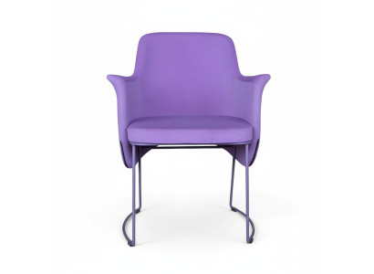 Chaise de salle à manger Chaise Chaise de cuisine Fauteuil Place Tissu Moderne Bois Violet