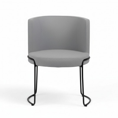 Chaise moderne Rembourrage Chaises de salle à manger Textile Couleur Gris 1 Place Nouveau